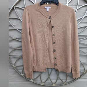 Charter Club Tan Button-Up Women's Cardigan